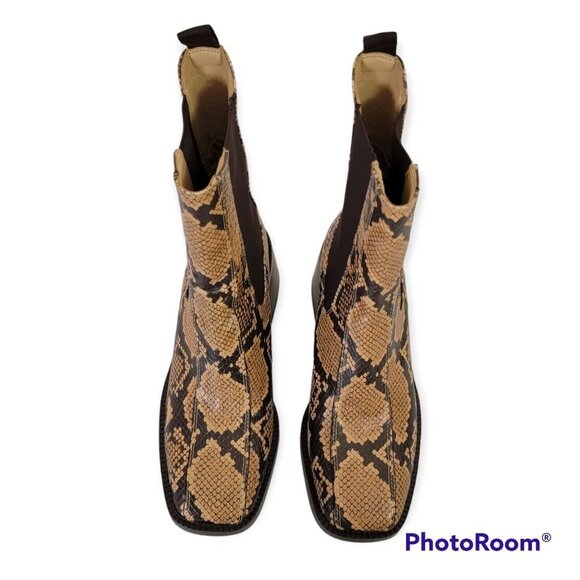 Sam Edelman Dasha Faux Snake Print Chelsea Boot Size 7.5 US - Picture 2 of 6